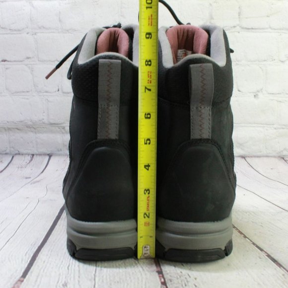 LL Bean Black Leather Waterproof Insulated Ankle Hiking Boots Size 11 M - Picture 6 of 9